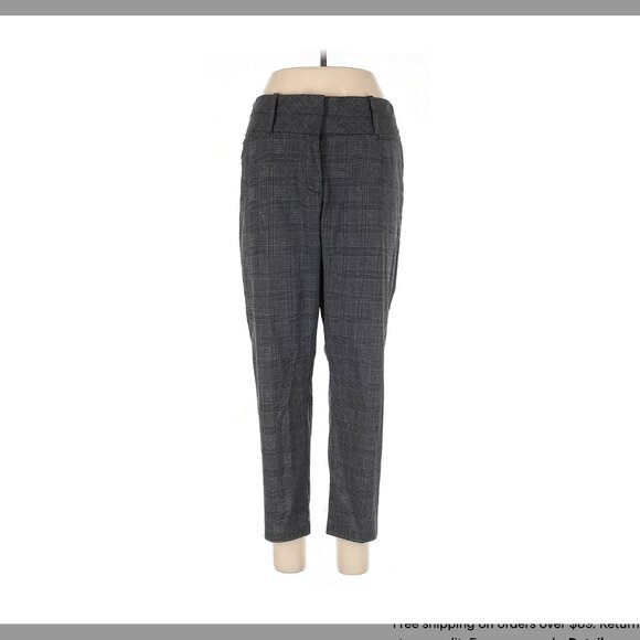 Maurices I Am Smart Gray Plaid Curvy Ankle Straight Dress Pants 13/14 Short - Picture 1 of 4